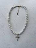 The Pearl Cross Necklace