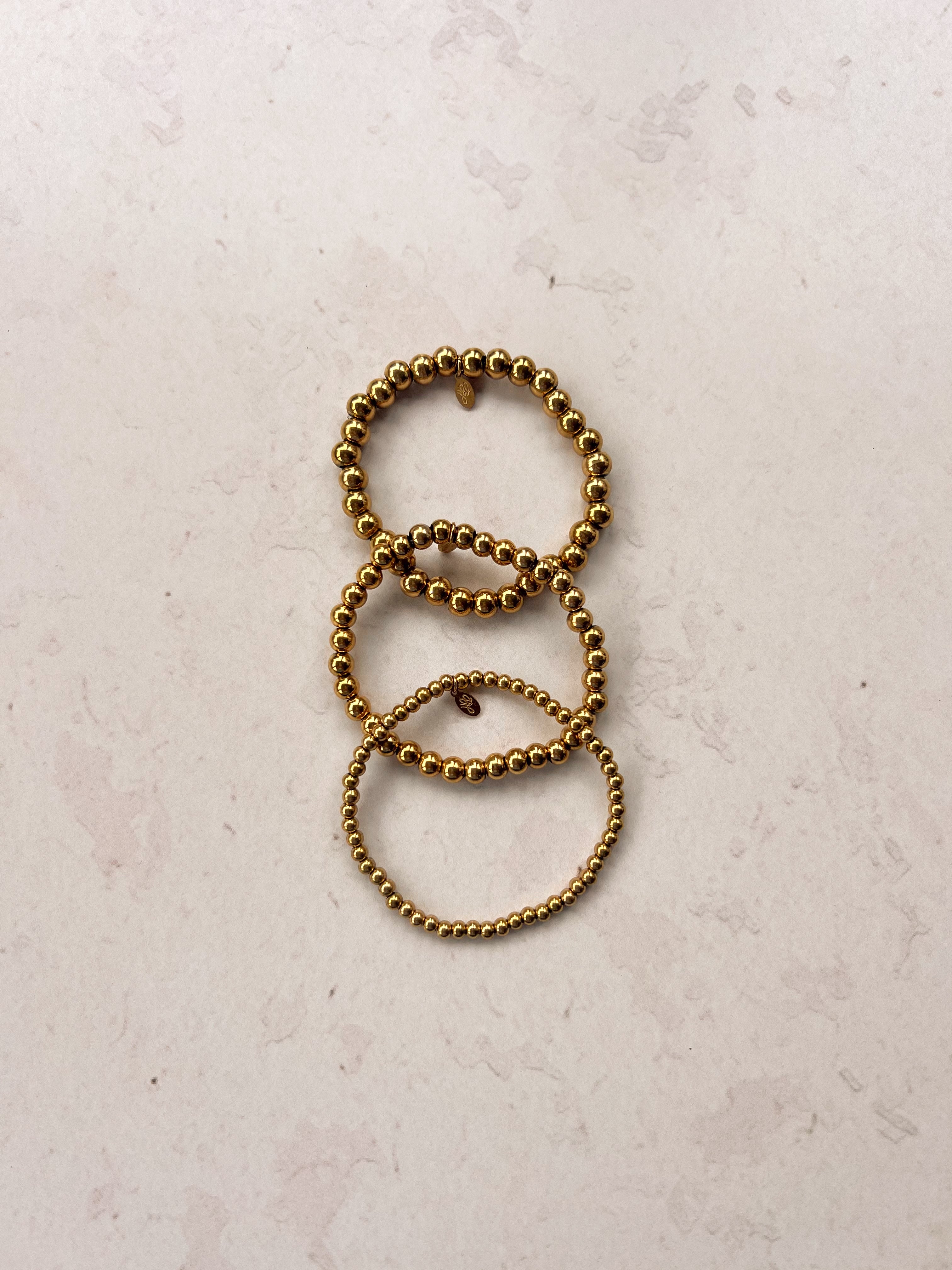 Three-Piece Bracelet Set 4mm/6mm/7mm