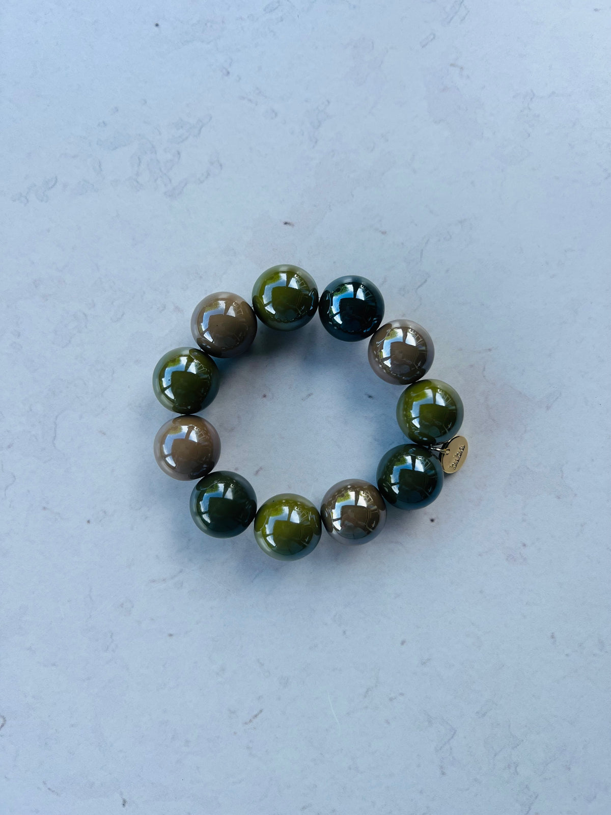 Biba Big Beads Bracelet Army