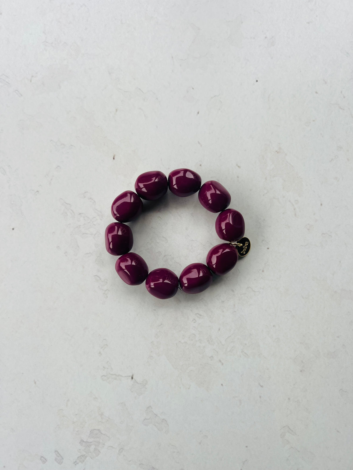 Big Beads Bracelet Burgundy