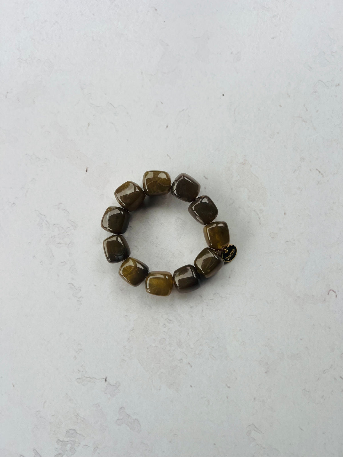 Big Beads Bracelet Olive green