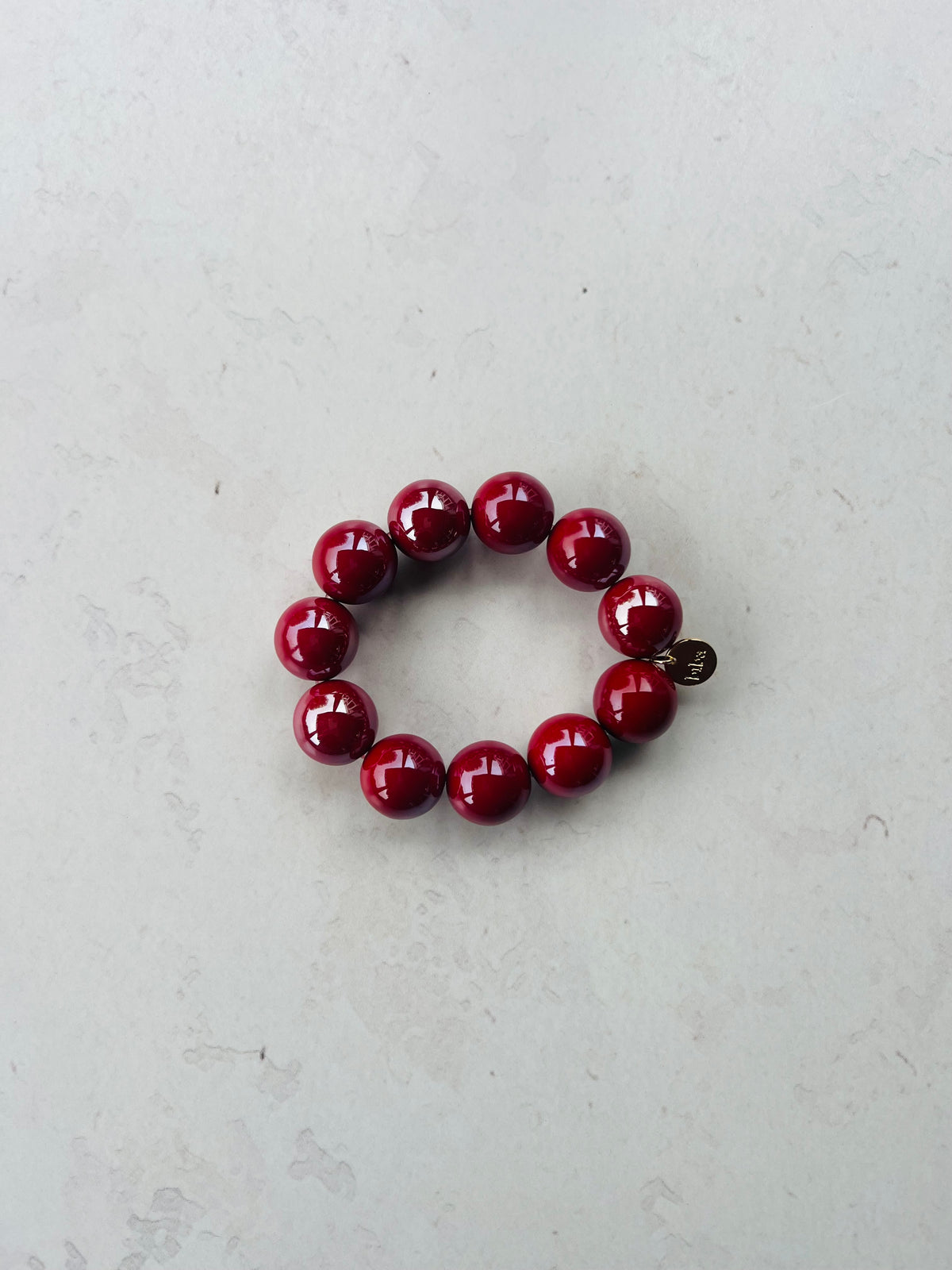 Big Beads Bracelet Cherry