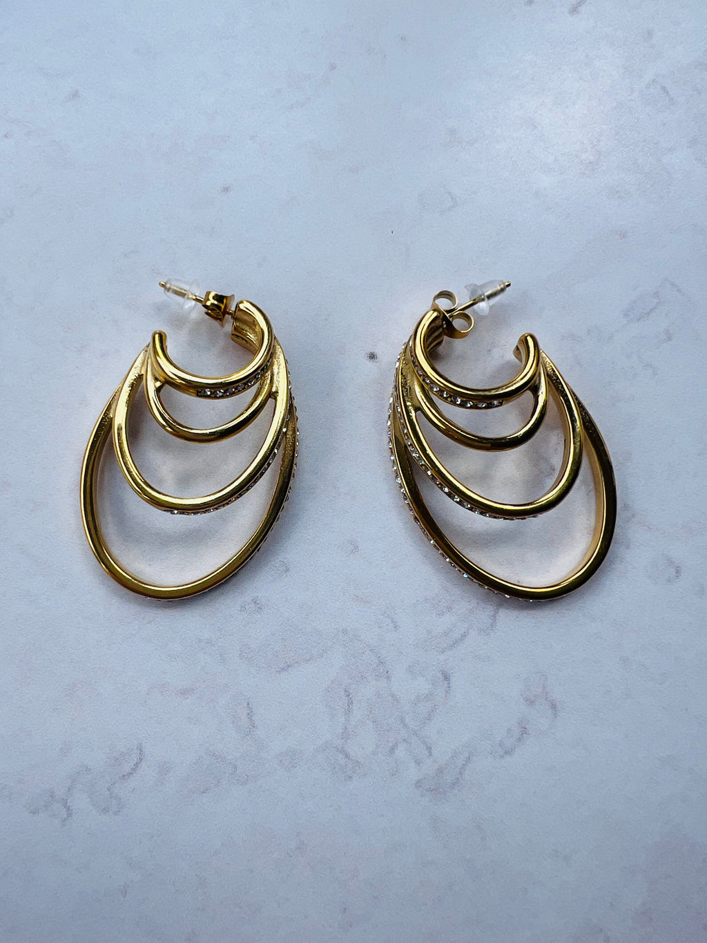 Triple Shimmer Earrings