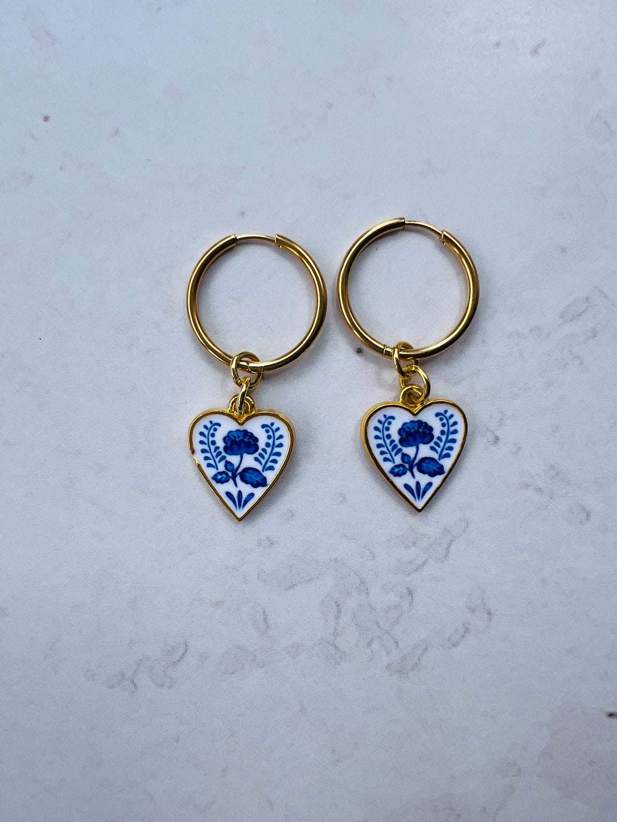 Blue Hearts Earrings